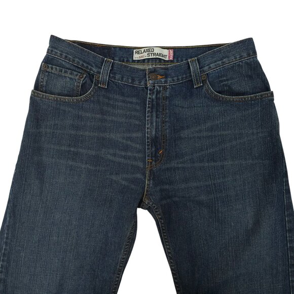 Levis 559 Jeans Mens Size 34x33 Relaxed Straight Leg Denim Dark Wash - Picture 9 of 15